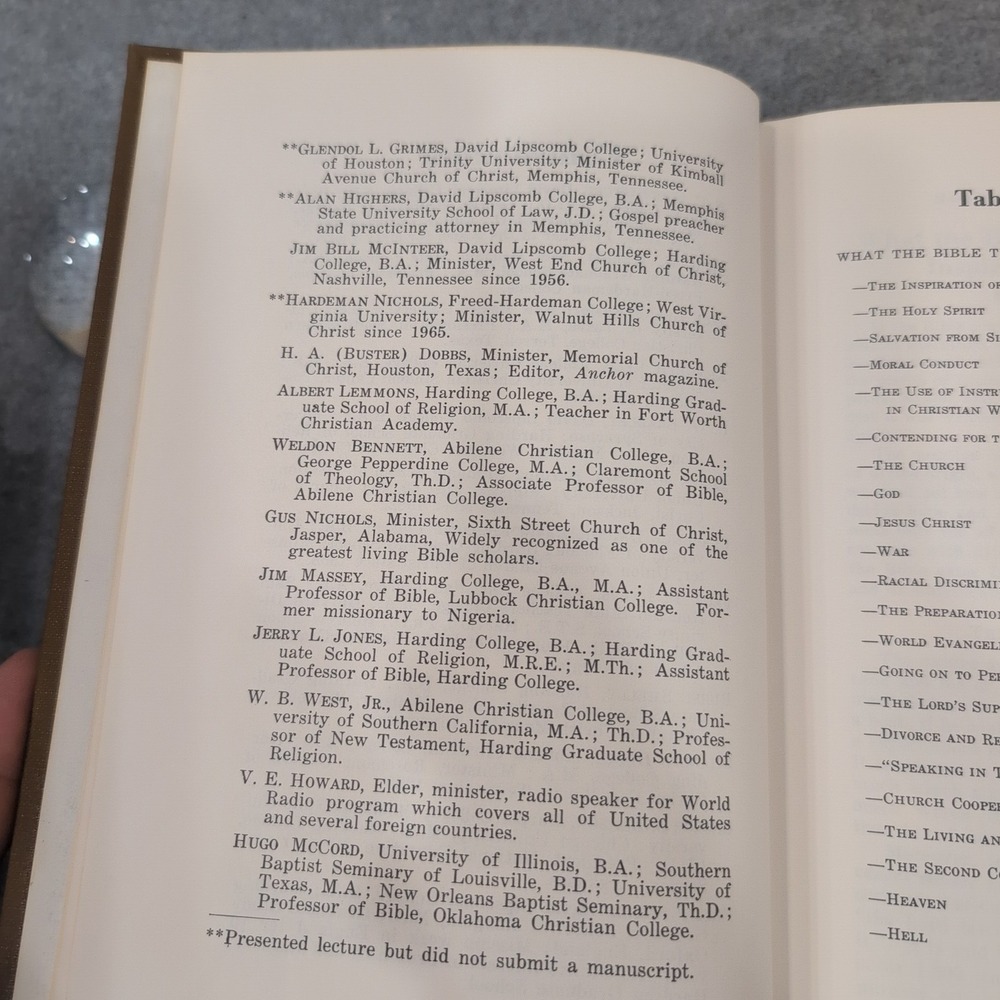 What The Bible Teaches 1972 Harding Graduate School of Religion Lectureship Book - Picture 6 of 7